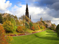 Princes Street Gardens Edinburgh in Autumn