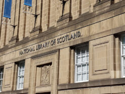Windows and doorway of National Library of Scotland