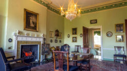 Georgian House large room with chandelier and period features
