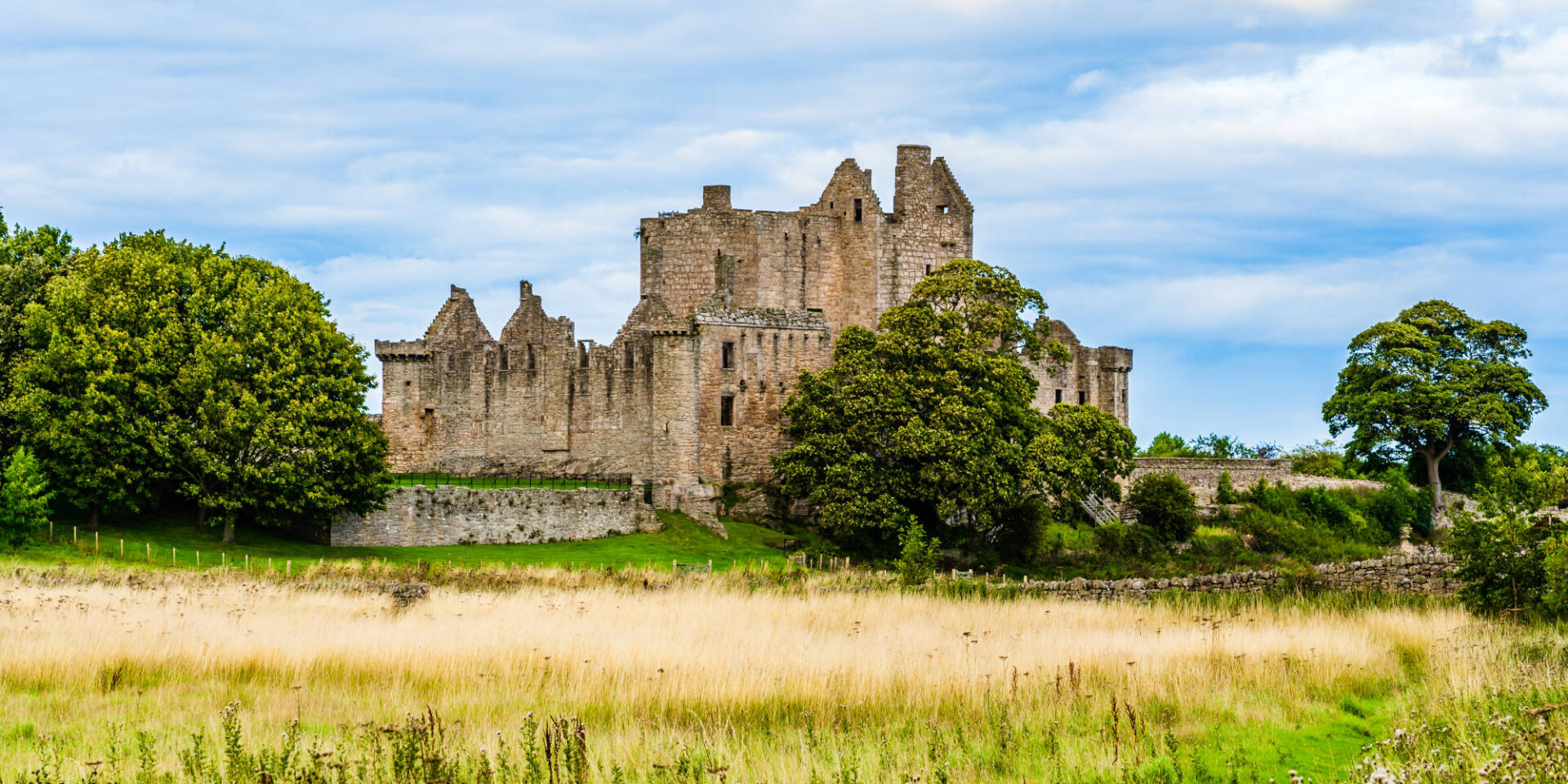View of Craigmillar Castle near Edinburgh