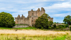 View of Craigmillar Castle near Edinburgh