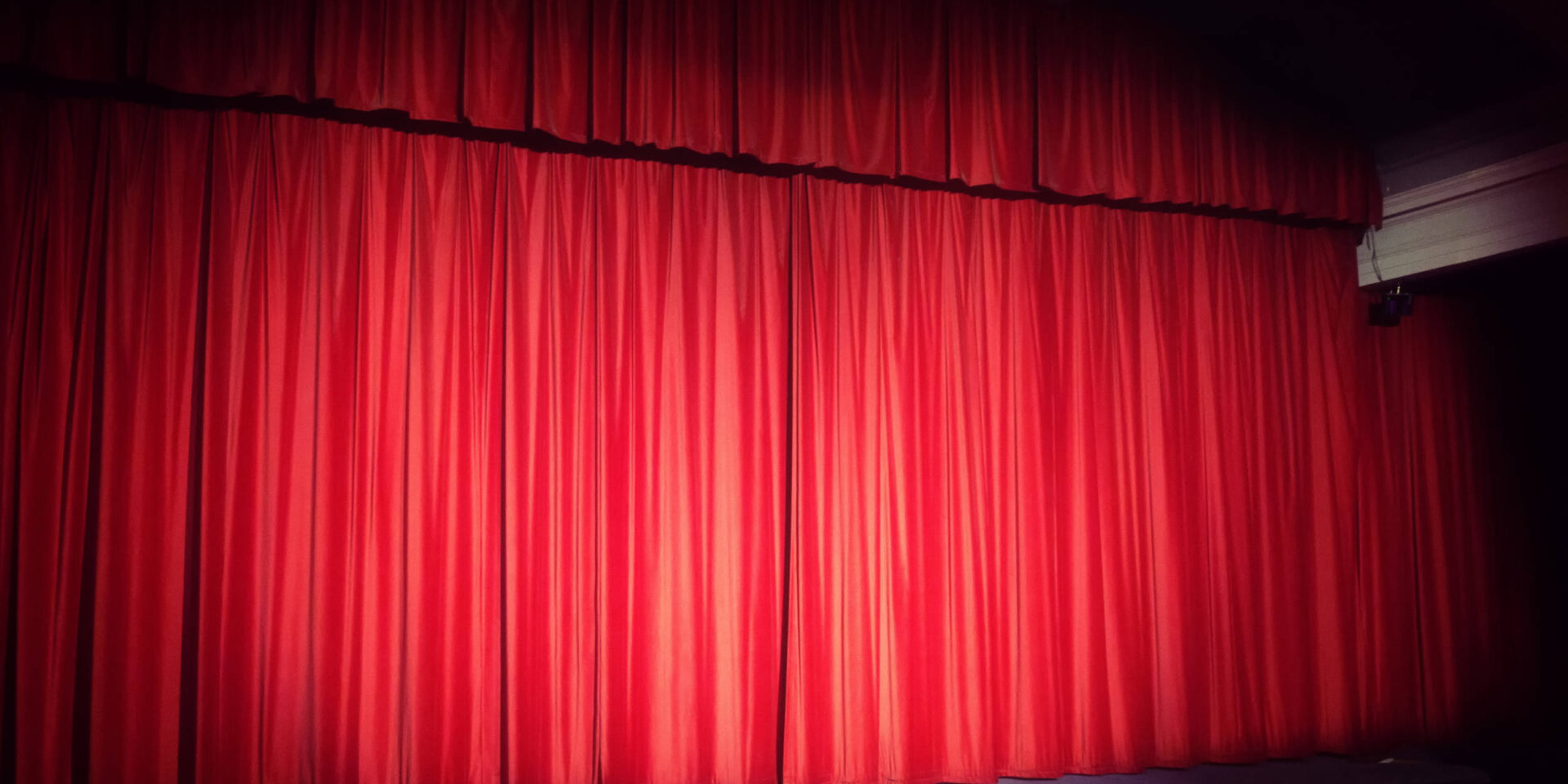 Red curtains at the Filmhouse in Edinburgh