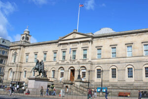 Exterior view of the National Records of Scotland building at General Register House