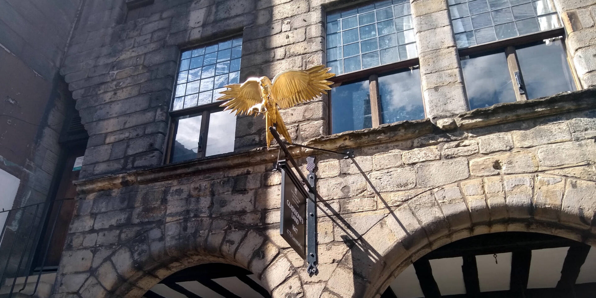 Shop frontage at Gladstones Land on the Royal Mile