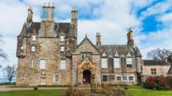 Front view of Lauriston Castle near Edinburgh