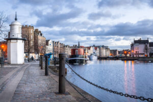 Footpath along by the shore in Leith