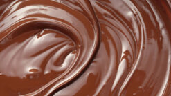 a swirl of melted chocolate