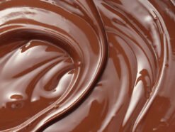 a swirl of melted chocolate