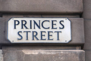 Street sign for Princes Street