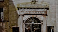 Old stone market arch in Stockbridge